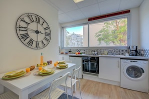 Kitchen and dining area