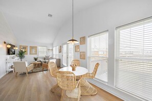 This dining area is located off the kitchen