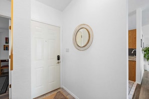 Front door and entryway