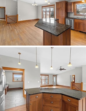 open concept large kitchen
