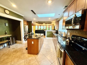 Fully stocked kitchen