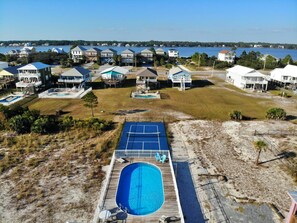Pool and pickleball court