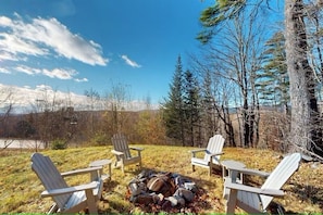firepit in front of the house