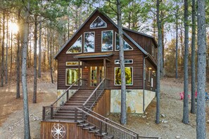 Enjoy the peaceful surroundings from the comfort of the cabin.