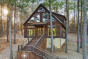 Enjoy the peaceful surroundings from the comfort of the cabin.