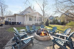 The backyard firepit: where stories are shared and marshmallows are toasted.
