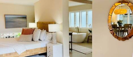 This is a open floor plan studio home with King Bed.