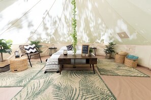 beautiful glamping tent