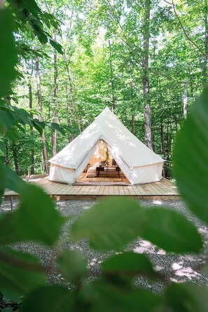 beautiful glamping tent in the Bruce peninsula