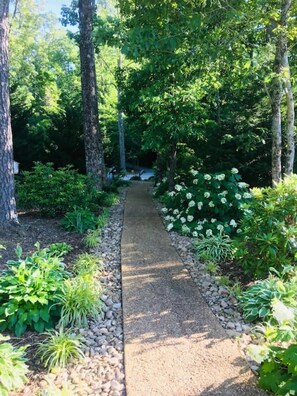 walkway to cabin