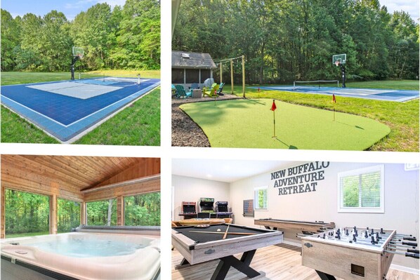 Welcome to New Buffalo Adventure Retreat! 5 br house on 5 secluded acres w/ a plethora of indoor & outdoor fun!