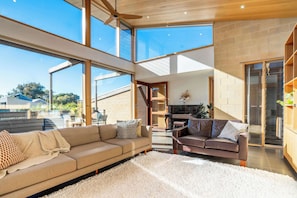 relax in the light filled surroundings