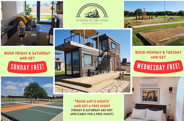 Enjoy a free night when you book any 2 nights! (Friday and Saturday are not applicable for a free night)
