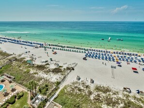 View of Sundestin beach from the balcony