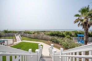 View from back porch | Palms Postcard | 1006 Ocean Blvd, Dunescape 103, Isle of Palms, SC | IOP Escapes