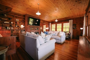Living room contains a large TV