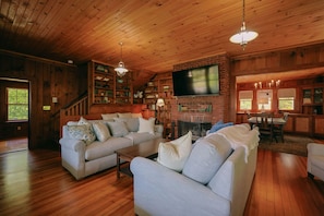 Spacious living room with comfortable seating