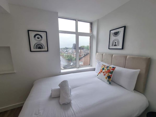 Get a great night's sleep in our stylish and cosy bedroom