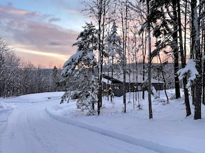 Snowy View of the house.