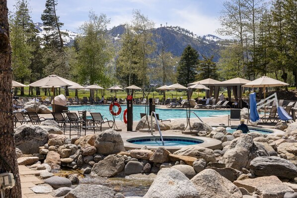Pool with rocks and views