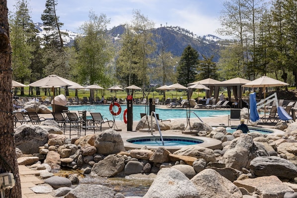 Pool with rocks and views