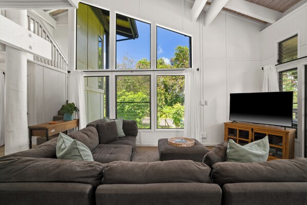 Relax in comfort while watching the smart Tv