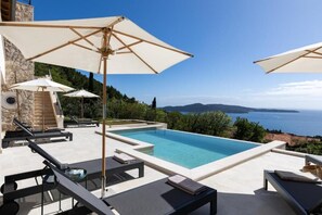 Terrace with a private pool