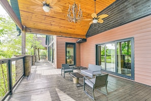 Upper-Level Deck | Lakefront View | Access From Living Room