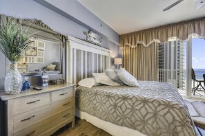 Studio unit #1206 features a King master bed