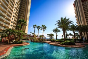 AMENITY FEE NOT INCLUDED WITH RENTAL!!- 1 BEDROOM $85, 2 BEDROOM $100, 3 BEDROOM $115 THIS AMENITY FEE IS PAID DIRECTLY TO SHORES OF PANAMA AND COVERS YOUR PARKING AND WRISTBANDS!!