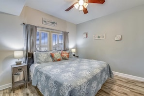 Master bedroom with cozy king size bed