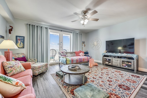 Living room with sleeper sofa