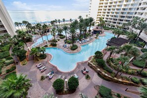 The pool deck at Shores