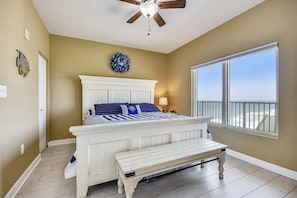 Master bedroom with stunning view of the Gulf
