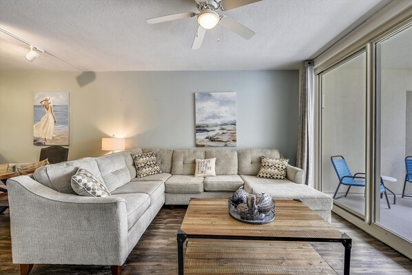 Large sectional with plenty of seating