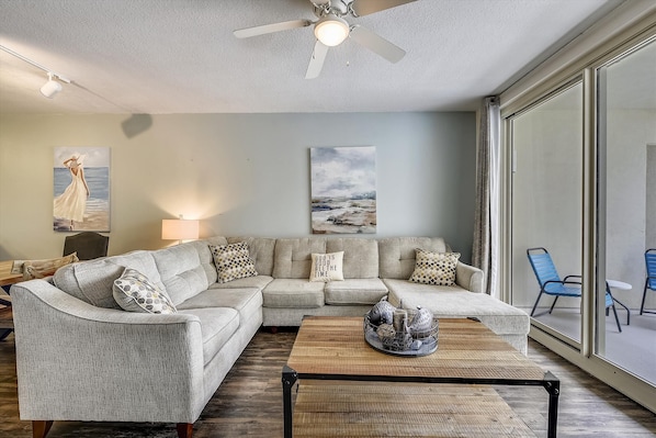 Large sectional with plenty of seating