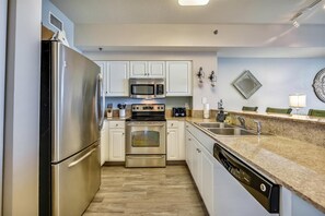 Renovated kitchen with updated appliances