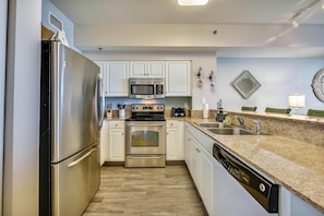 Renovated kitchen with updated appliances