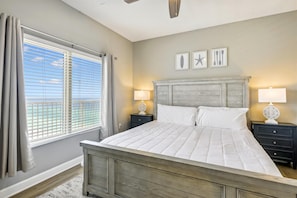 King Master bedroom with Gulf views