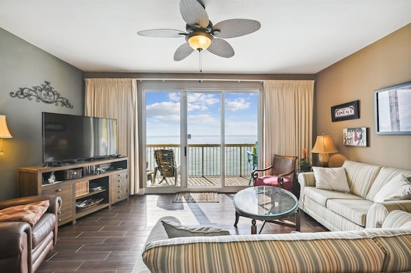 Living area with gulf view