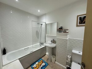 Family bathroom with bath & shower