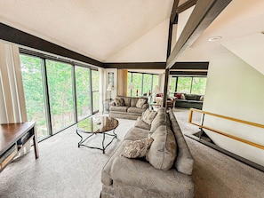 Relax, recharge, and reconnect in this cozy living space—ideal for lake days and lazy evenings.
