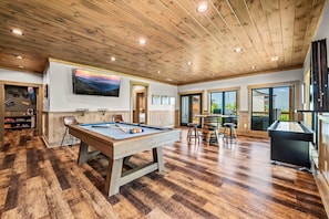 Game room with lots to do for young children and big kids too!