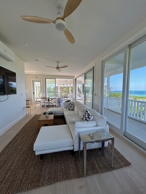 Living room with 65 inch TV