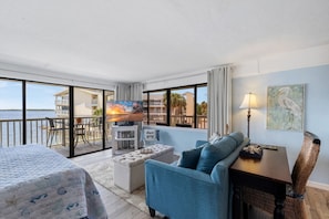 Studio style with comfortable living space and great views