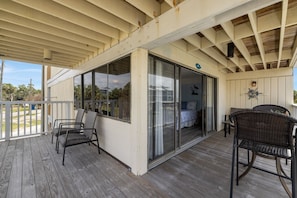 A wrap aroung deck allows for cool breezes and afternoon shade