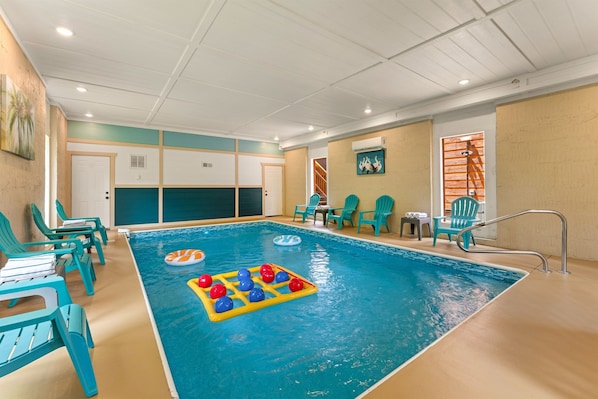 Heated indoor pool, perfect for swimming no matter the season.