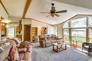 Living Room | Smart TV | Lake Views | Single-Story Home
