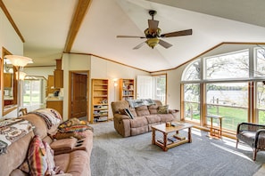 Living Room | Smart TV | Lake Views | Single-Story Home