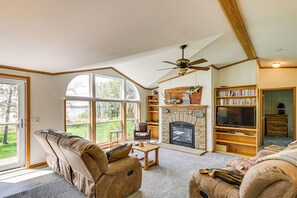 Living Room | Smart TV | Lake Views | Single-Story Home